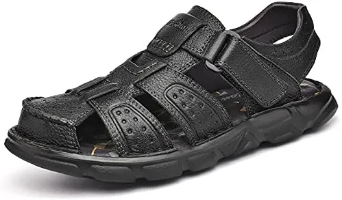 Large Size Men's Adjustable Sports Sandals, Breathable and Shock-Absorbing EVA Insoles, Summer Beach Shoes, Suitable for Outdoor Activities, Fashionable Design,