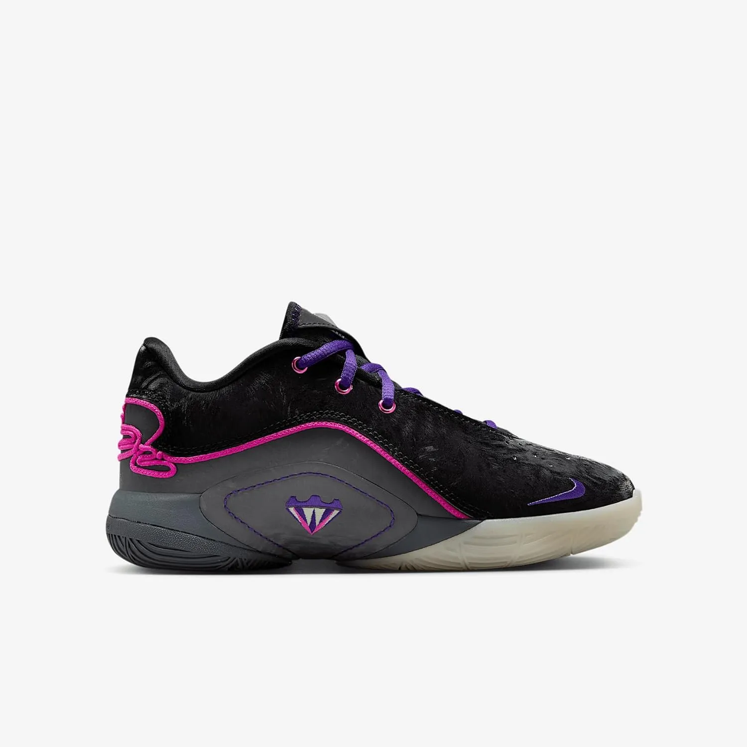 Lebron XXII Big Kids' Basketball Shoes (FV5636-001, Black/Dark Grey/Field Purple/Laser Fuchsia)