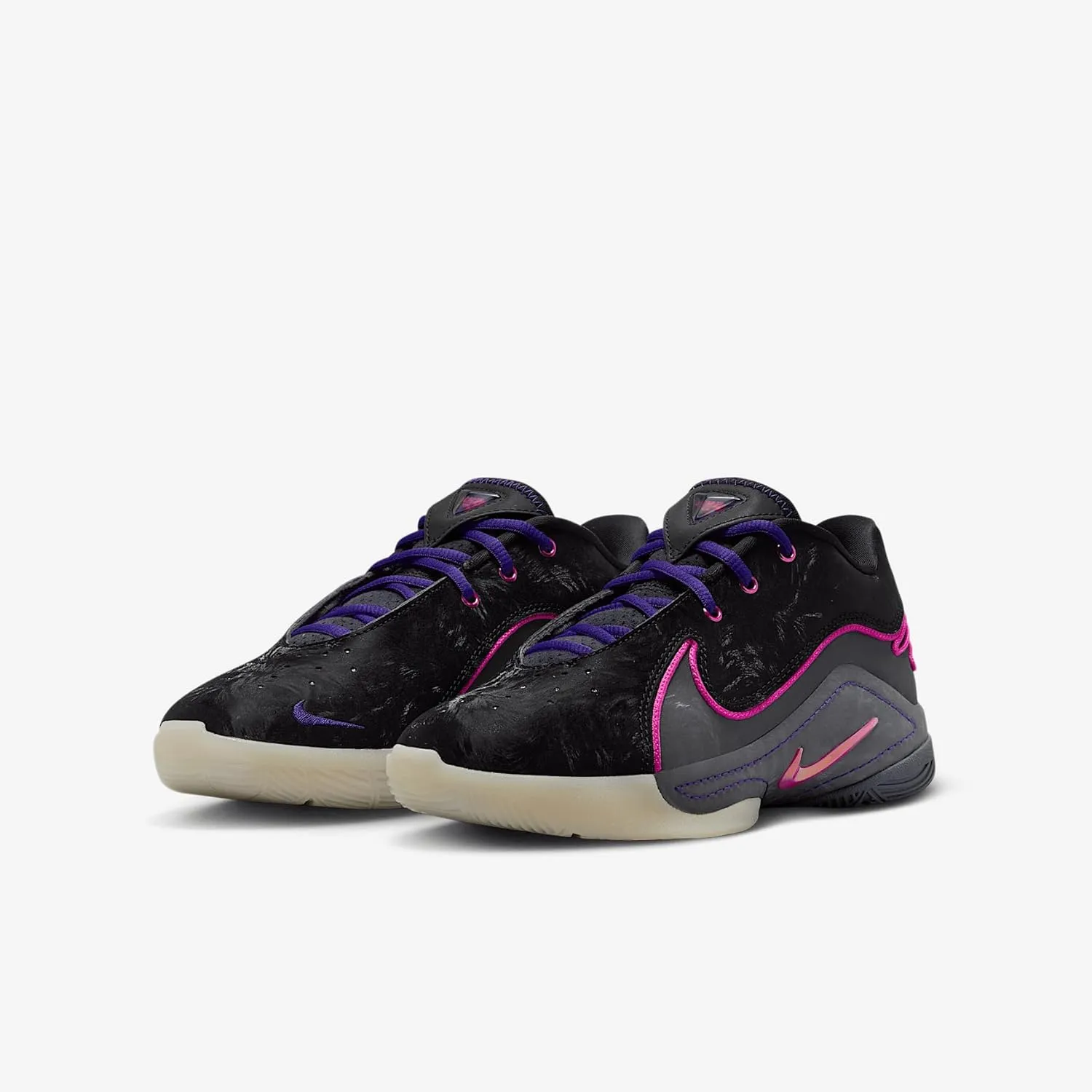 Lebron XXII Big Kids' Basketball Shoes (FV5636-001, Black/Dark Grey/Field Purple/Laser Fuchsia)
