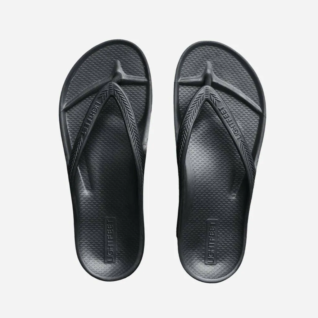 Lightfeet Arch Thongs Black