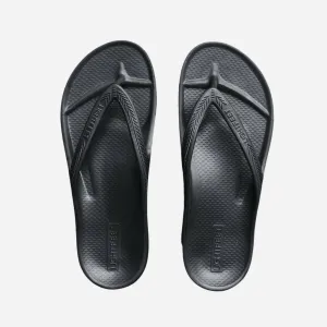 Lightfeet Arch Thongs Black
