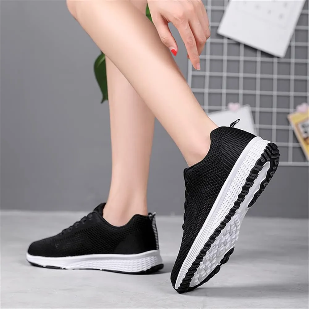 LLTMALL Women's Lace Up Mesh Sneakers Lightweight Tennis Running Shoes