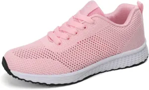 LLTMALL Women's Lace Up Mesh Sneakers Lightweight Tennis Running Shoes