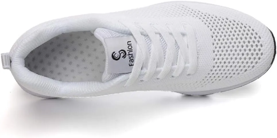 LLTMALL Women's Lace Up Mesh Sneakers Lightweight Tennis Running Shoes