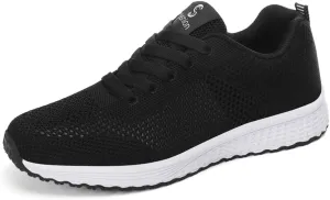 LLTMALL Women's Lace Up Mesh Sneakers Lightweight Tennis Running Shoes