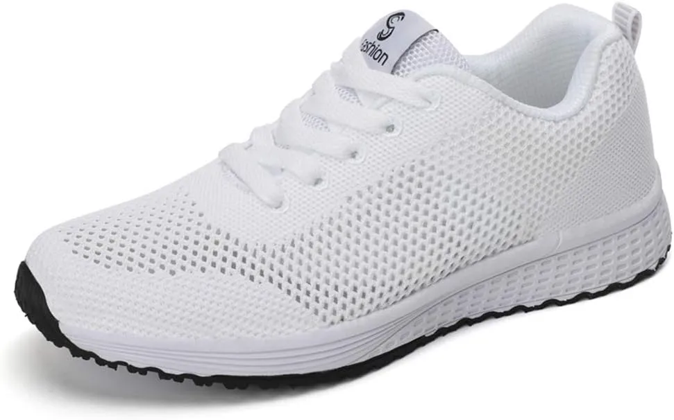 LLTMALL Women's Lace Up Mesh Sneakers Lightweight Tennis Running Shoes