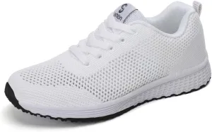 LLTMALL Women's Lace Up Mesh Sneakers Lightweight Tennis Running Shoes