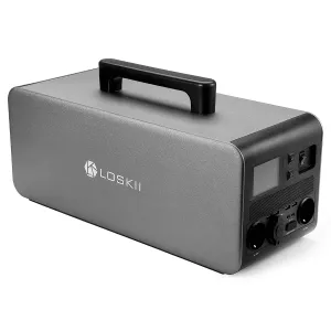 Loskii LK-PS43 Portable Outdoor Power Station Battery Generator 1500W 1497.6WH Camping Solar Generator Emergency Energy Supply LCD Display for Outdoor Camping