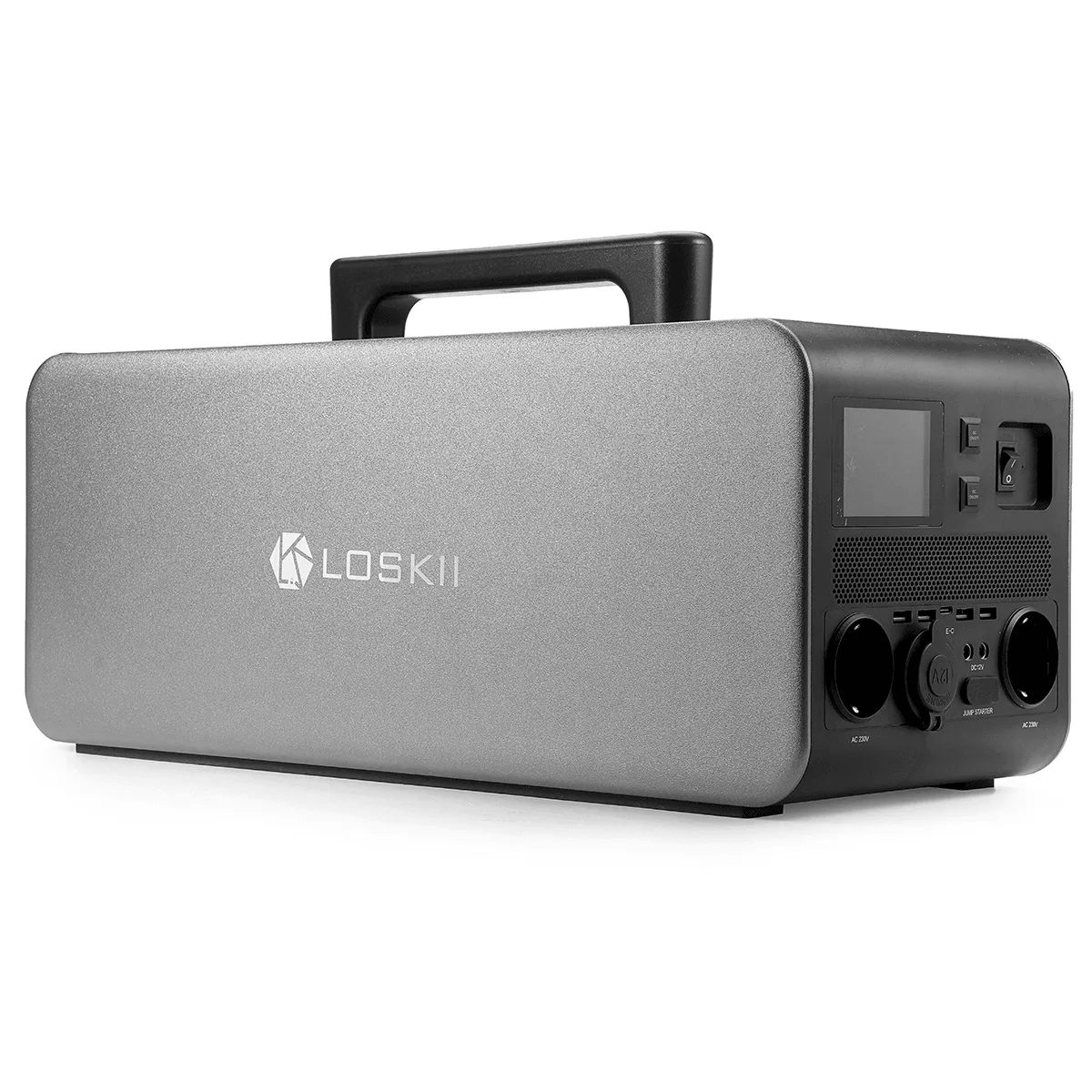 Loskii LK-PS43 Portable Outdoor Power Station Battery Generator 1500W 1497.6WH Camping Solar Generator Emergency Energy Supply LCD Display for Outdoor Camping