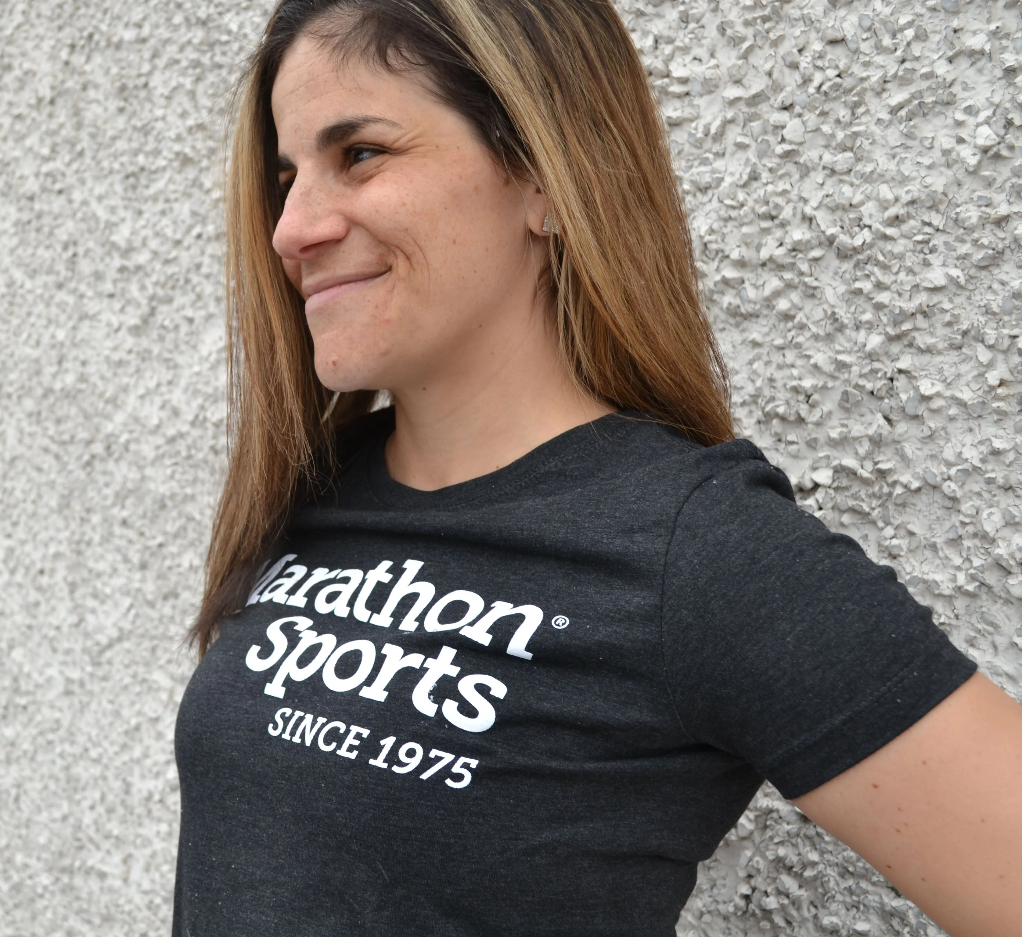 Marathon Sports Women's Logo Tee - Heathered Black (W LOGO TEE 1)
