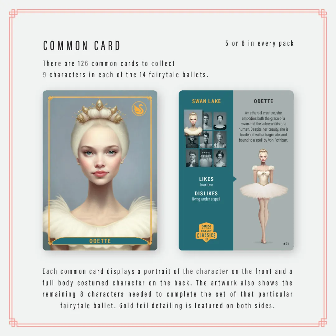 MDM - Ballet Classics Trading Cards - Single Booster Pack (contains 6 cards)