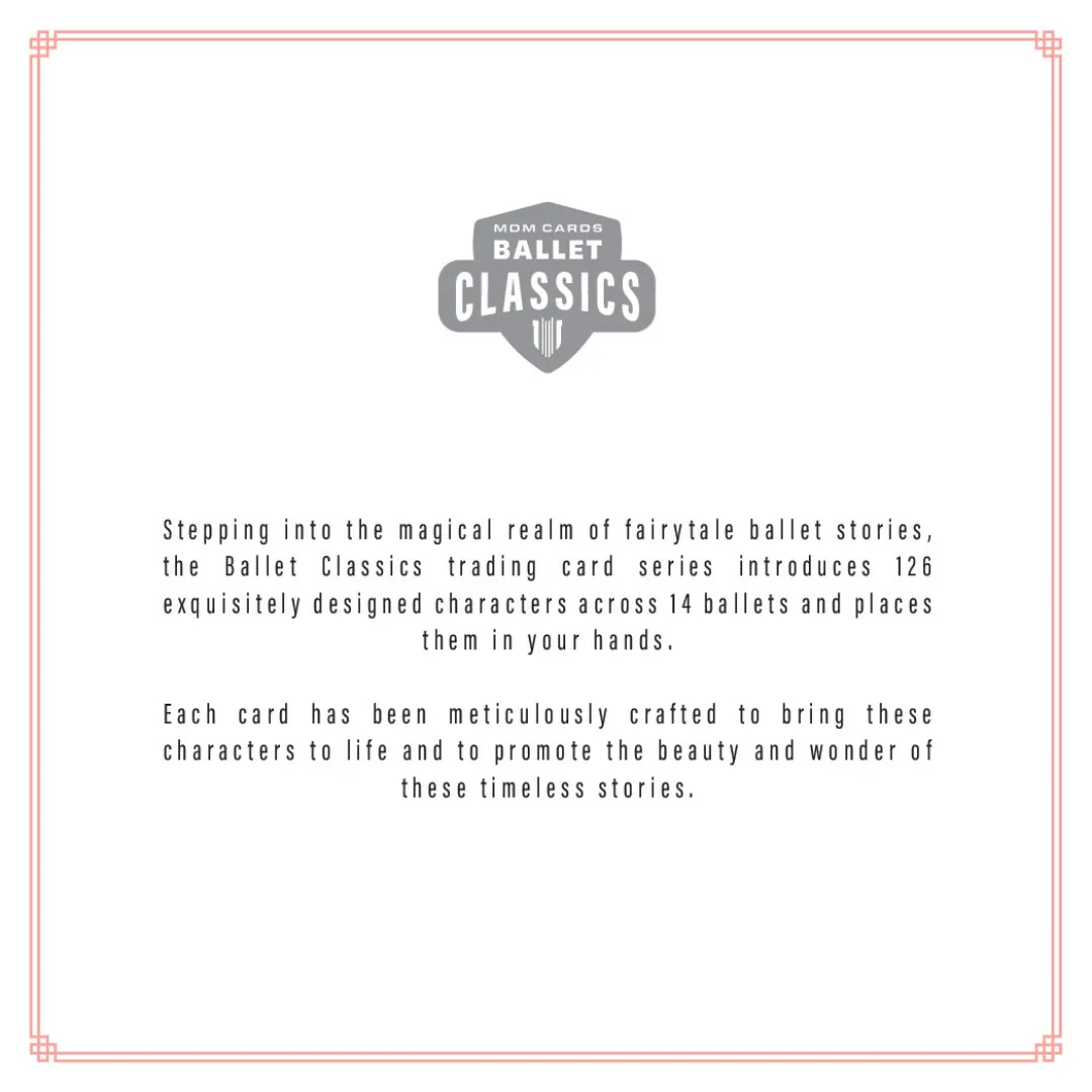 MDM - Ballet Classics Trading Cards - Single Booster Pack (contains 6 cards)