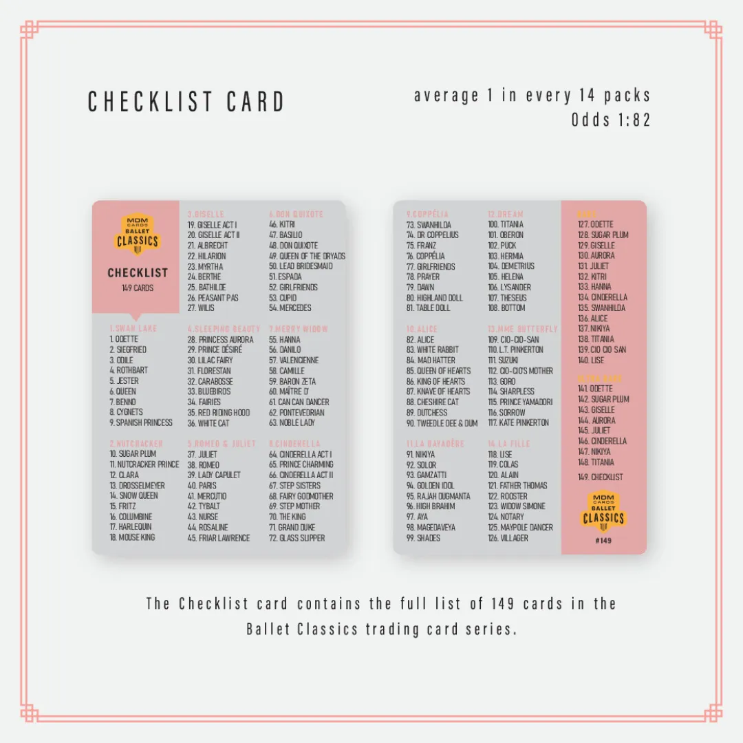 MDM - Ballet Classics Trading Cards - Single Booster Pack (contains 6 cards)