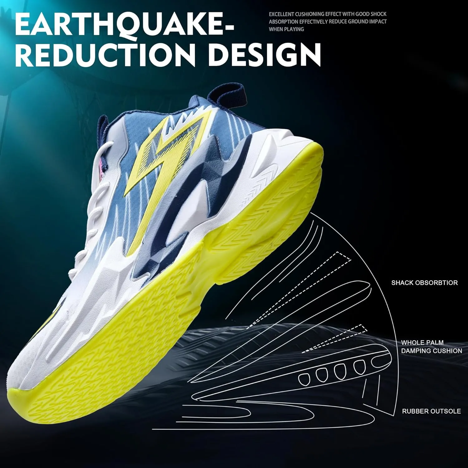 Men Graffiti Basketball Shoes High-Top Sports Shoes Anti-Slip Rubber Soles Indoor Outdoor Sports Running Training Streetwear