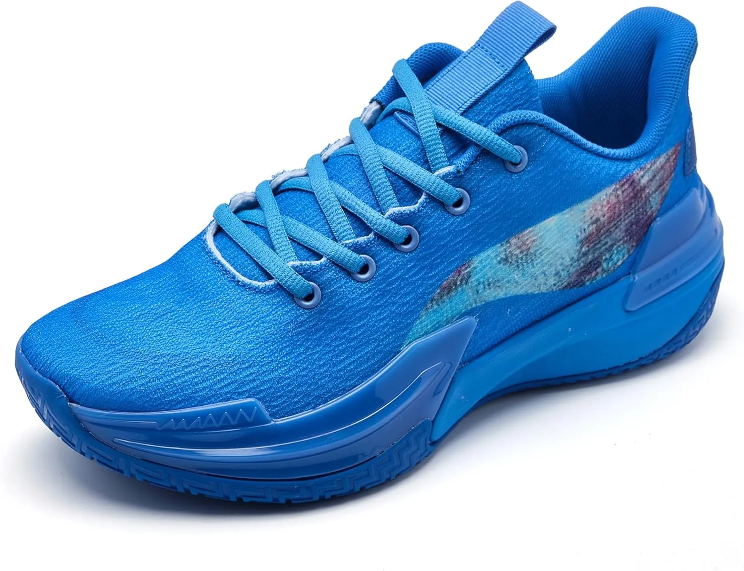 Men Graffiti Basketball Shoes High-Top Sports Shoes Anti-Slip Rubber Soles Indoor Outdoor Sports Running Training Streetwear