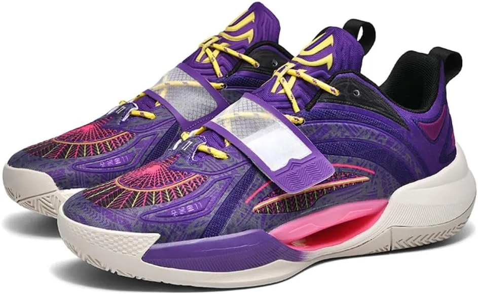 Mens Basketball Shoes Lightweight Breathable Sneakers Anti Slip Sports Shoes for Running Walking