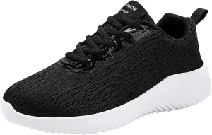 Mens Breathable Lace Up Running Shoes Breathable Casual Comfortable Walking Sneaker Wide Walking Shoes for Men