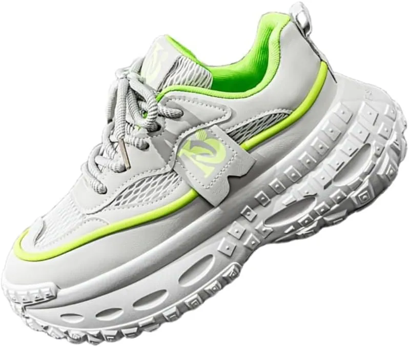 Men's Breathable mesh Casual dad Shoes - Lightweight, Thickened and Shock-Absorbing Soles, Low-top Lacing Design, Suitable for Walking, Running and Daily wear in Spring/Summer