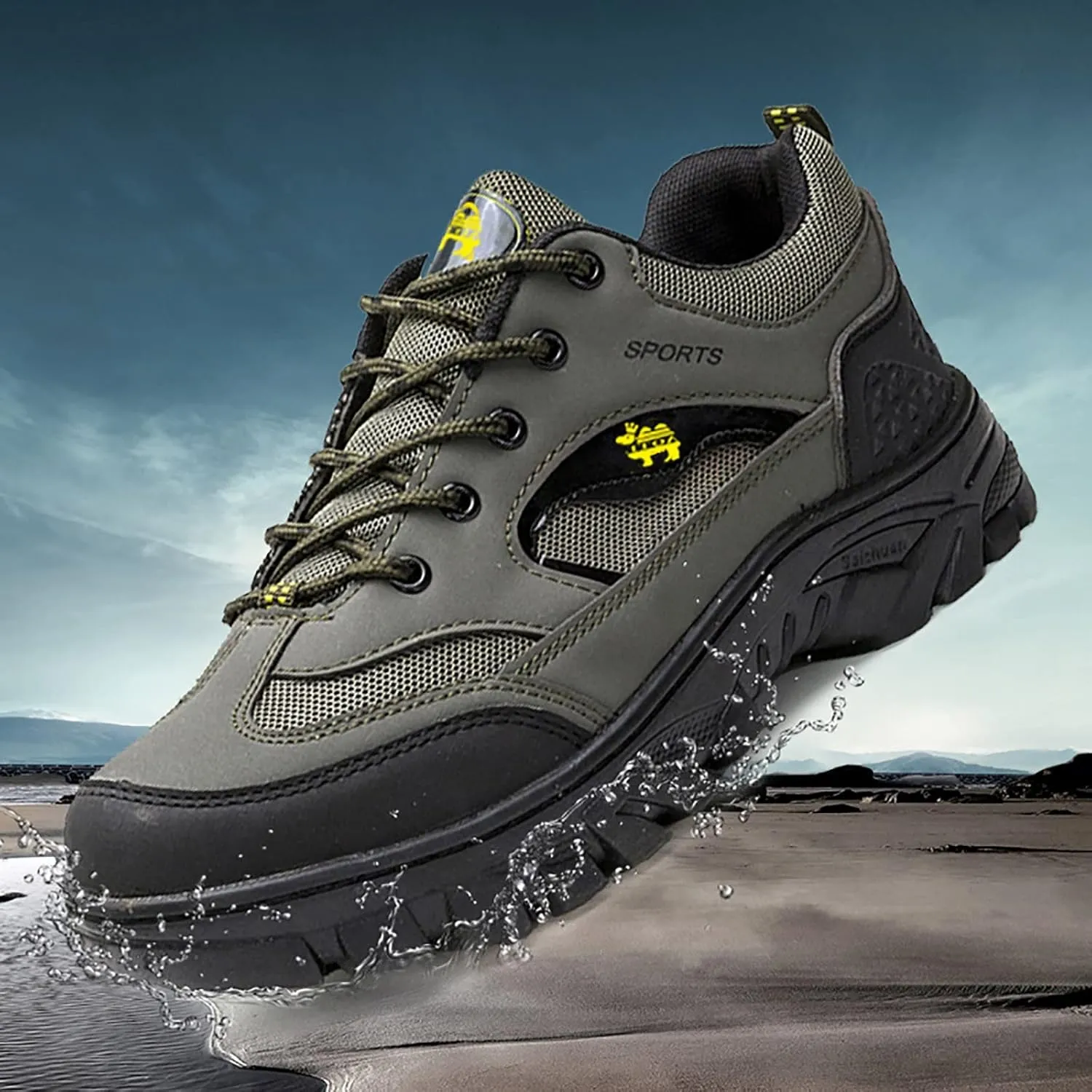 Men's Fashion Sneakers White Mens Shoes Men's Casual Sneakers Mesh Breathable Walking Shoes Mens Walking Shoes