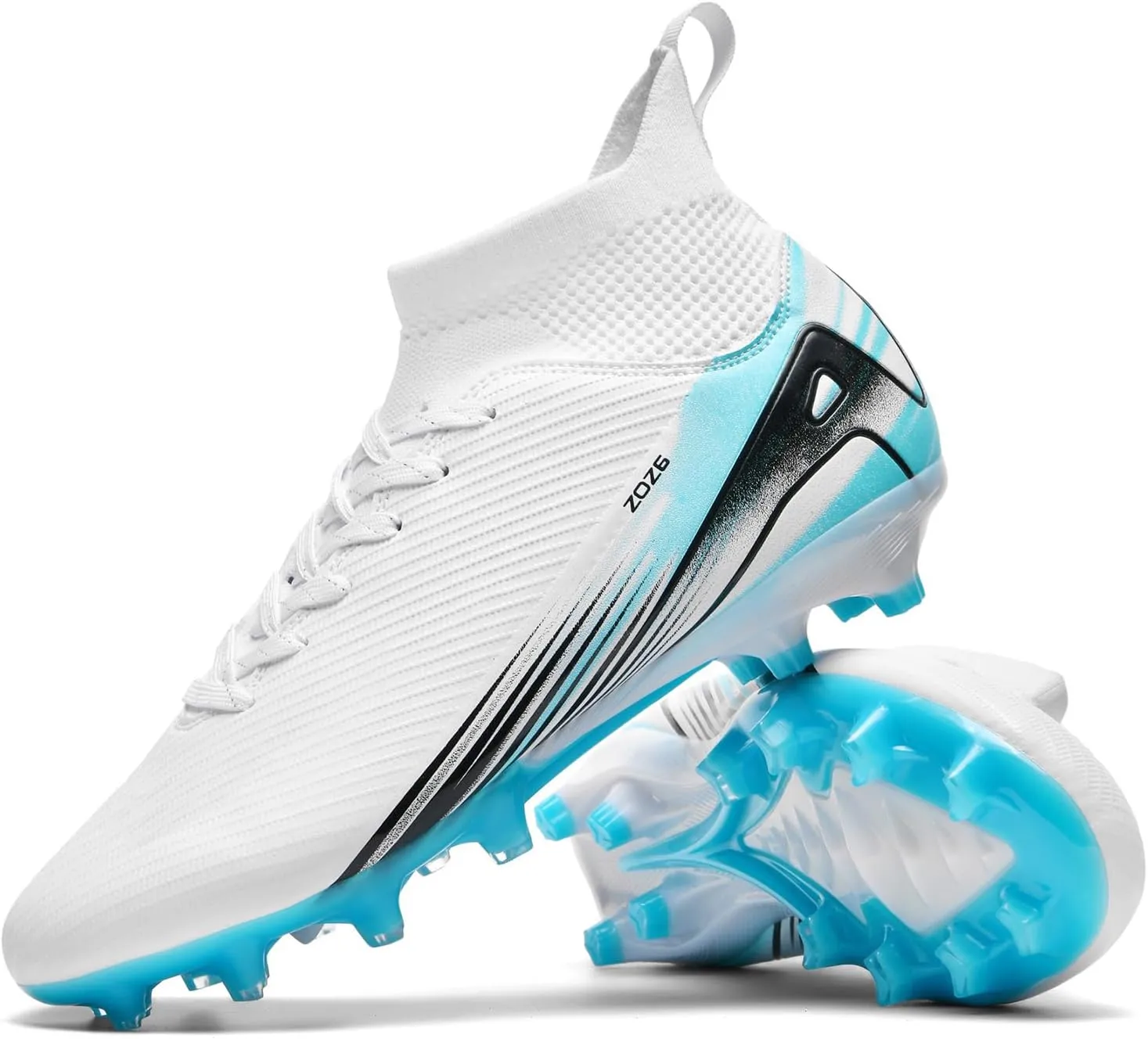 Men's High Top Soccer Shoes AG Long Spikes Men's and Women's High-Top Students Game Sports Training Soccer Cleats Shoes