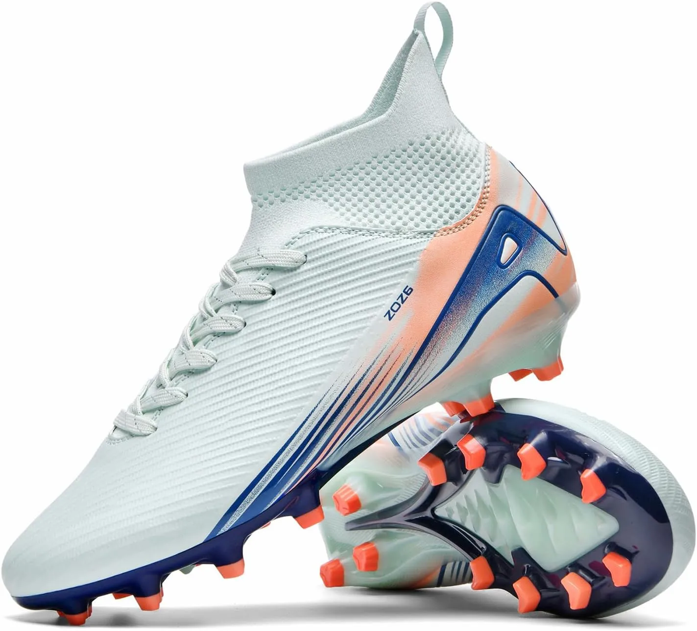 Men's High Top Soccer Shoes AG Long Spikes Men's and Women's High-Top Students Game Sports Training Soccer Cleats Shoes