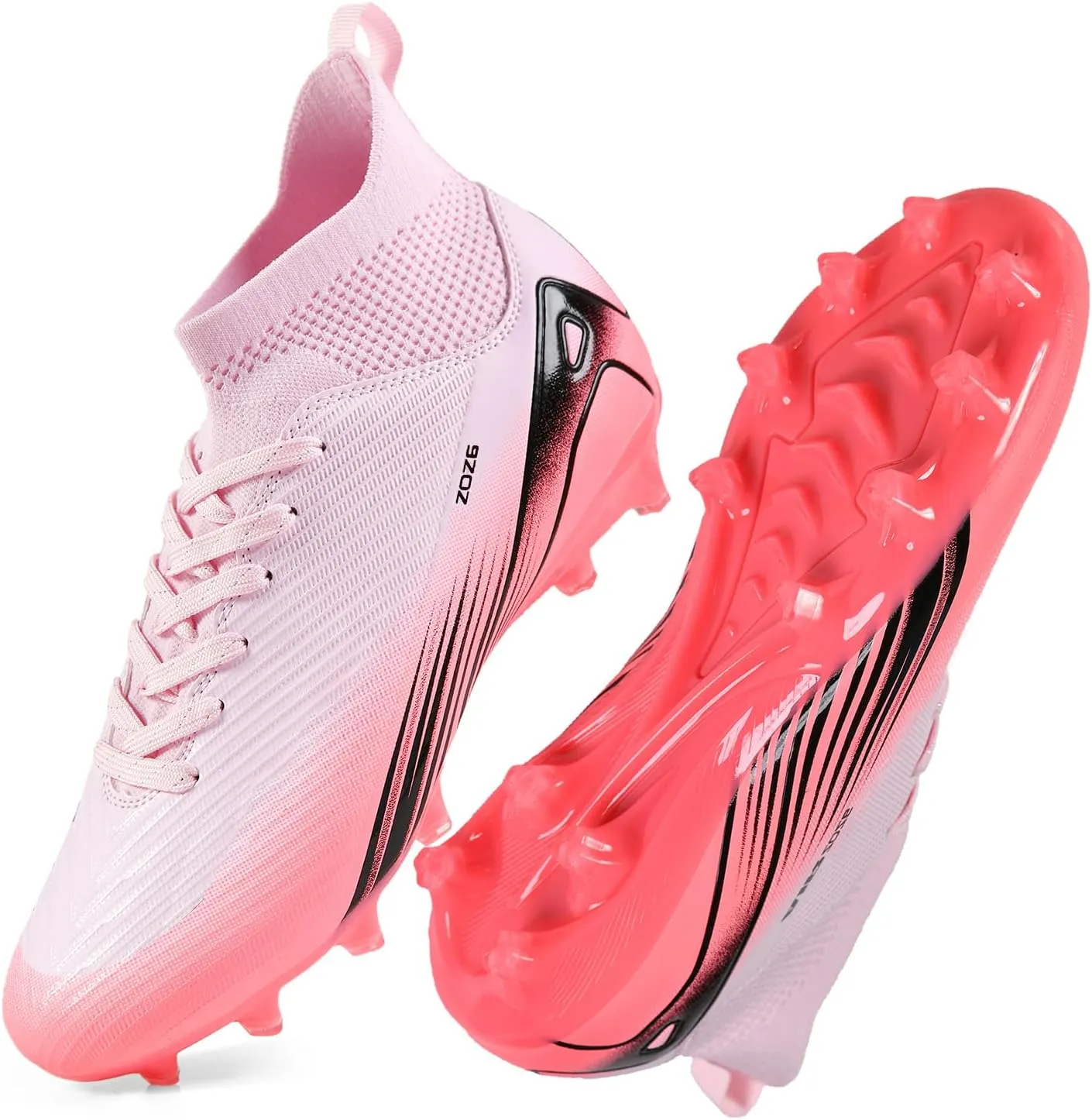 Men's High Top Soccer Shoes AG Long Spikes Men's and Women's High-Top Students Game Sports Training Soccer Cleats Shoes