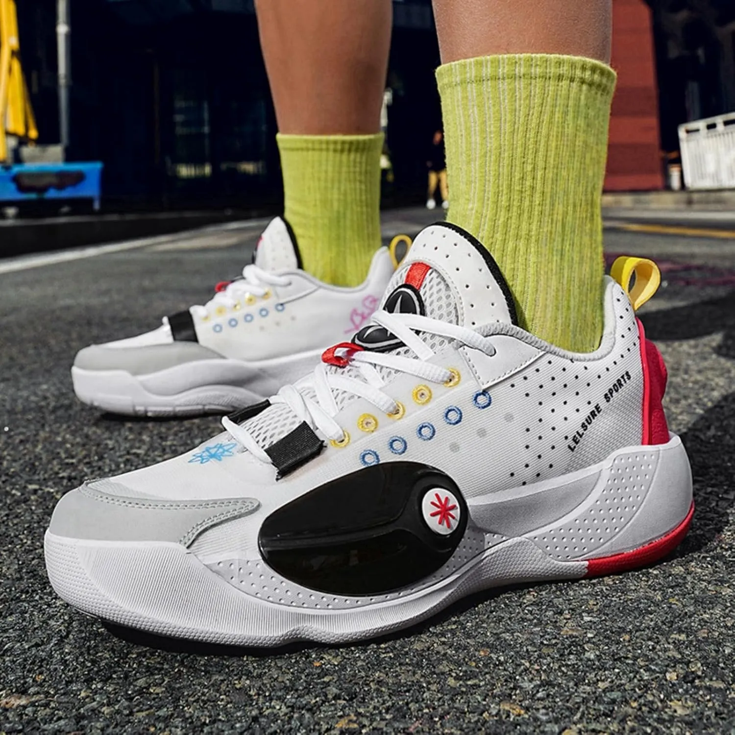 Men's Lightweight Mesh Platform Basketball Shoes Fashion High Top Non Slip Sport Sneakers for Walking Running Tennis Daily Driving