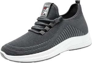 Men's Sneakers Mens Black Sneakers Breathable Mesh Fashion Wide Toe Box Sneaker Lightweight Breathable Mesh Slide Shoe Work Shoes Men Shoe