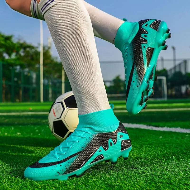 Men's Soccer Cleats Professional Football Boots High-Top Comfortable Breathable Outdoor Indoor Athletic Futsal Training Sneaker
