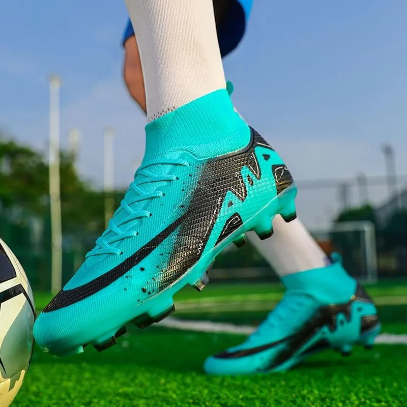 Men's Soccer Cleats Professional Football Boots High-Top Comfortable Breathable Outdoor Indoor Athletic Futsal Training Sneaker