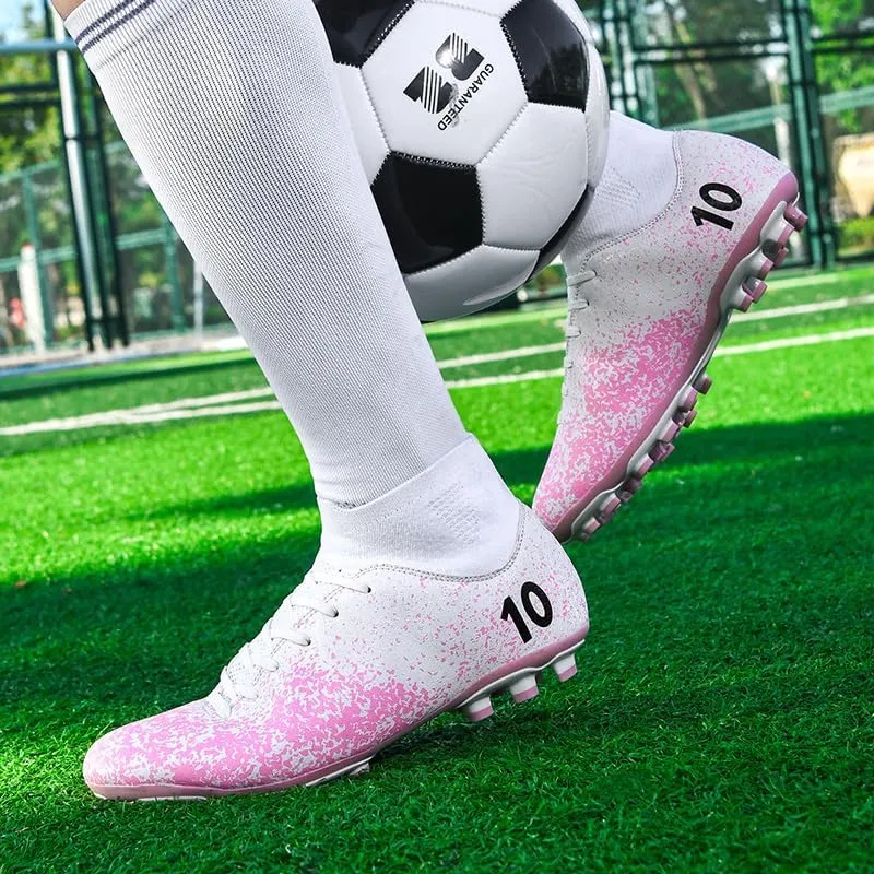 Men's Soccer Cleats Professional Football Boots High-Top Comfortable Breathable Outdoor Indoor Athletic Futsal Training Sneaker
