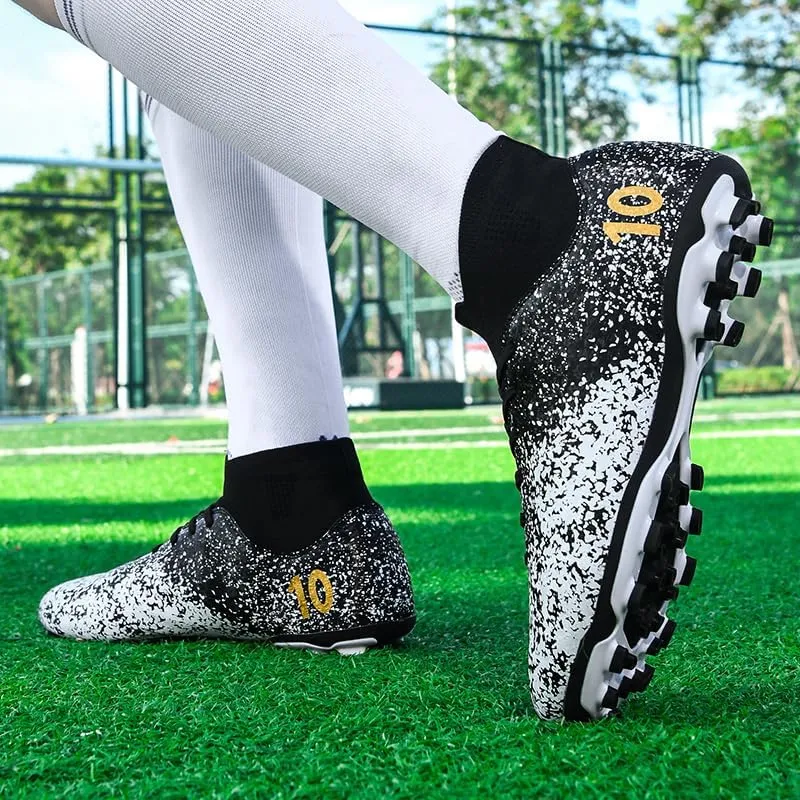 Men's Soccer Cleats Professional Football Boots High-Top Comfortable Breathable Outdoor Indoor Athletic Futsal Training Sneaker