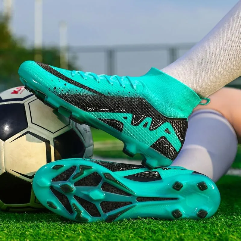 Men's Soccer Cleats Professional Football Boots High-Top Comfortable Breathable Outdoor Indoor Athletic Futsal Training Sneaker