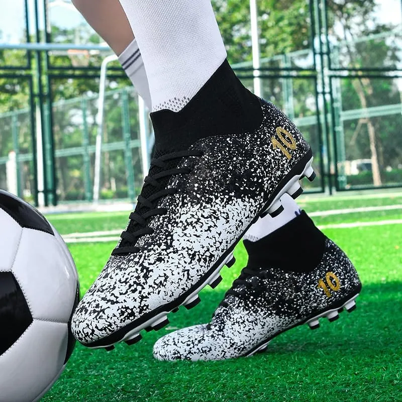 Men's Soccer Cleats Professional Football Boots High-Top Comfortable Breathable Outdoor Indoor Athletic Futsal Training Sneaker