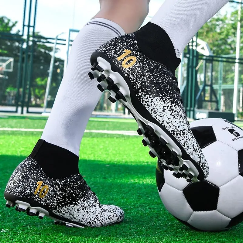Men's Soccer Cleats Professional Football Boots High-Top Comfortable Breathable Outdoor Indoor Athletic Futsal Training Sneaker