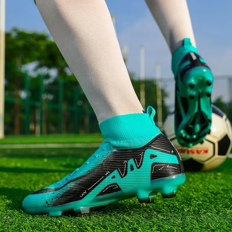 Men's Soccer Cleats Professional Football Boots High-Top Comfortable Breathable Outdoor Indoor Athletic Futsal Training Sneaker