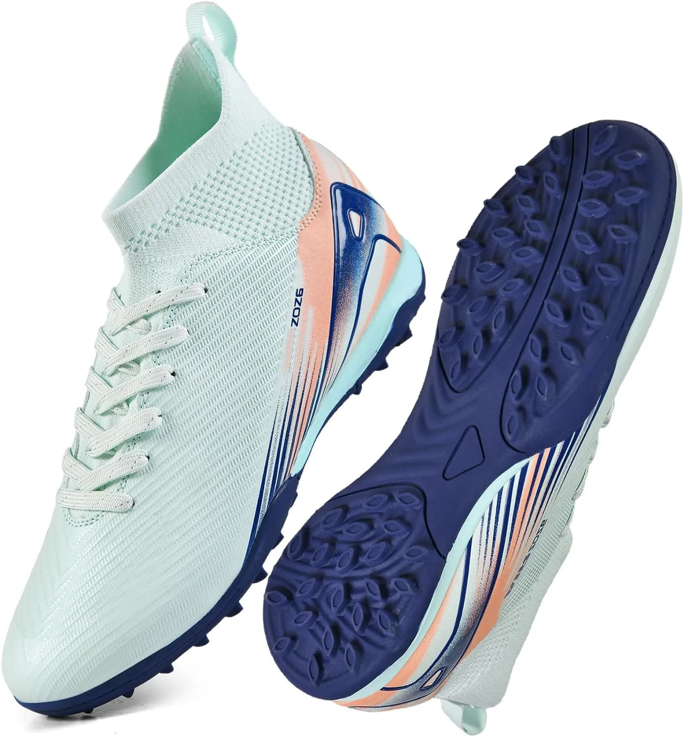 Men's Soccer Shoes Cleats Professional High-Top Athletic Turf Football Shoes Outdoor/Indoor Professional Futsal Football Training Sneakers
