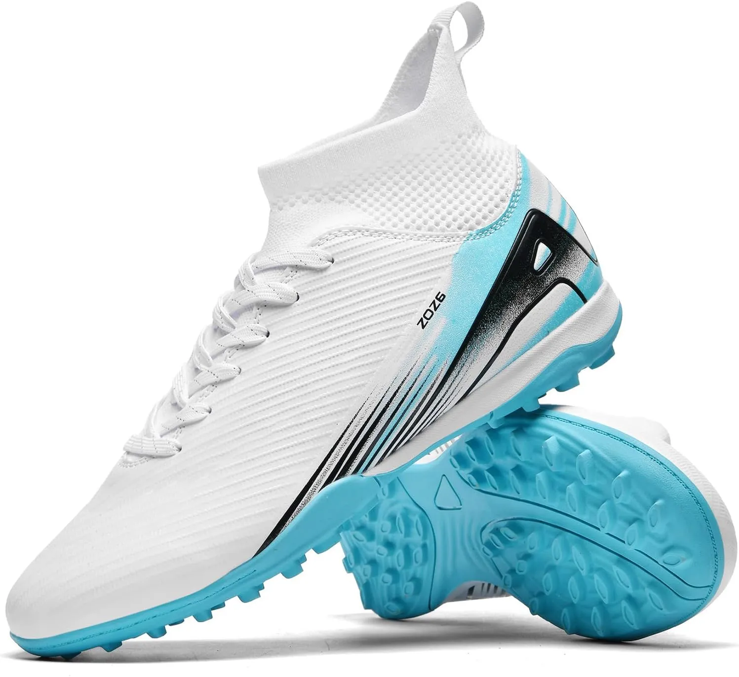 Men's Soccer Shoes Cleats Professional High-Top Athletic Turf Football Shoes Outdoor/Indoor Professional Futsal Football Training Sneakers