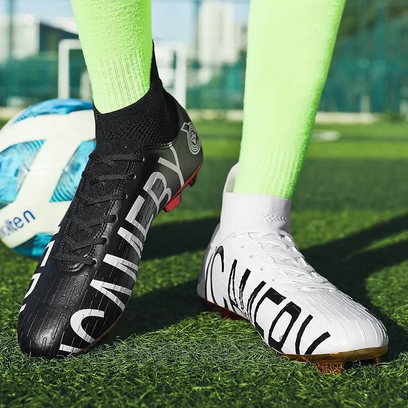 Men's Soccer Shoes Firm Ground Soccer Cleats Professional Low-Top Athletic Football Shoes Indoor Outdoor Futsal Turf Training Sneakers