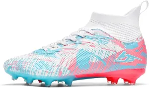 Men's Soccer Shoes Football Cleats High-Tops Lace-Up Non-Slip Spikes Indoor Outdoor Sports Athletic Baseball Lacrosse Sneaker