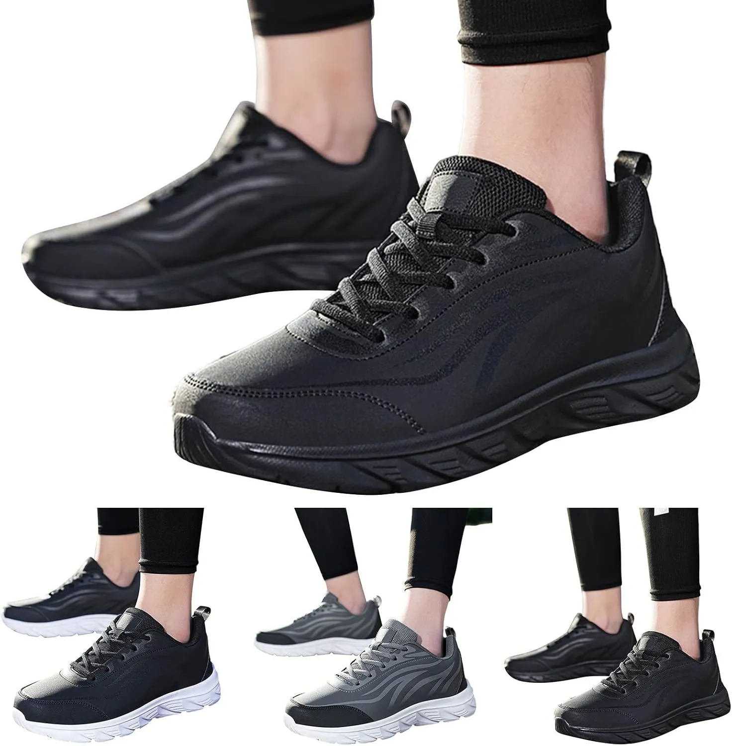 Men's Walking Shoes Men Casual Shoes Men's Sneaker Lightweight Breathable Mesh Slide Shoe Leather Sneakers for Men