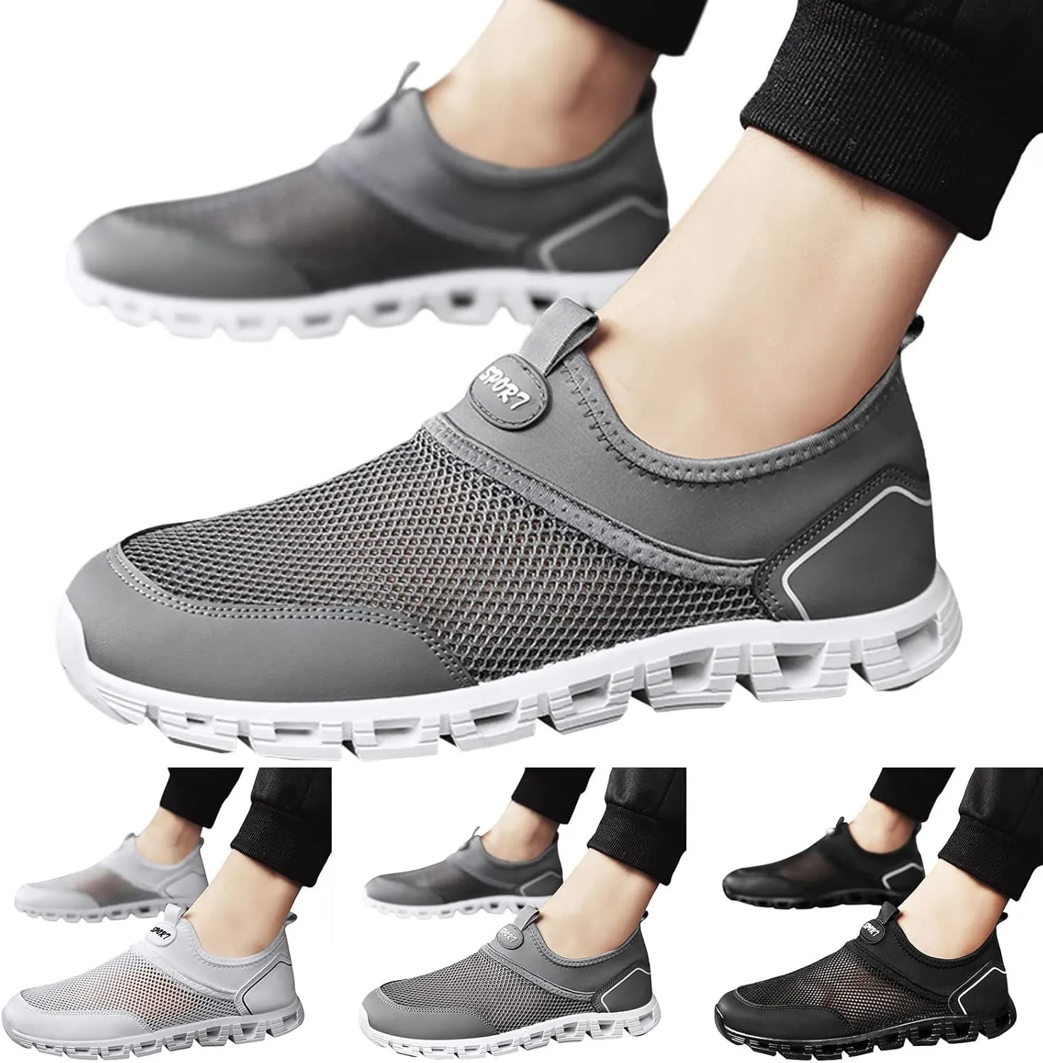 Mens Walking Shoes Men's Sneakers Sneaker for Men Slip on Shoe for Men Breathable Sport Sneaker