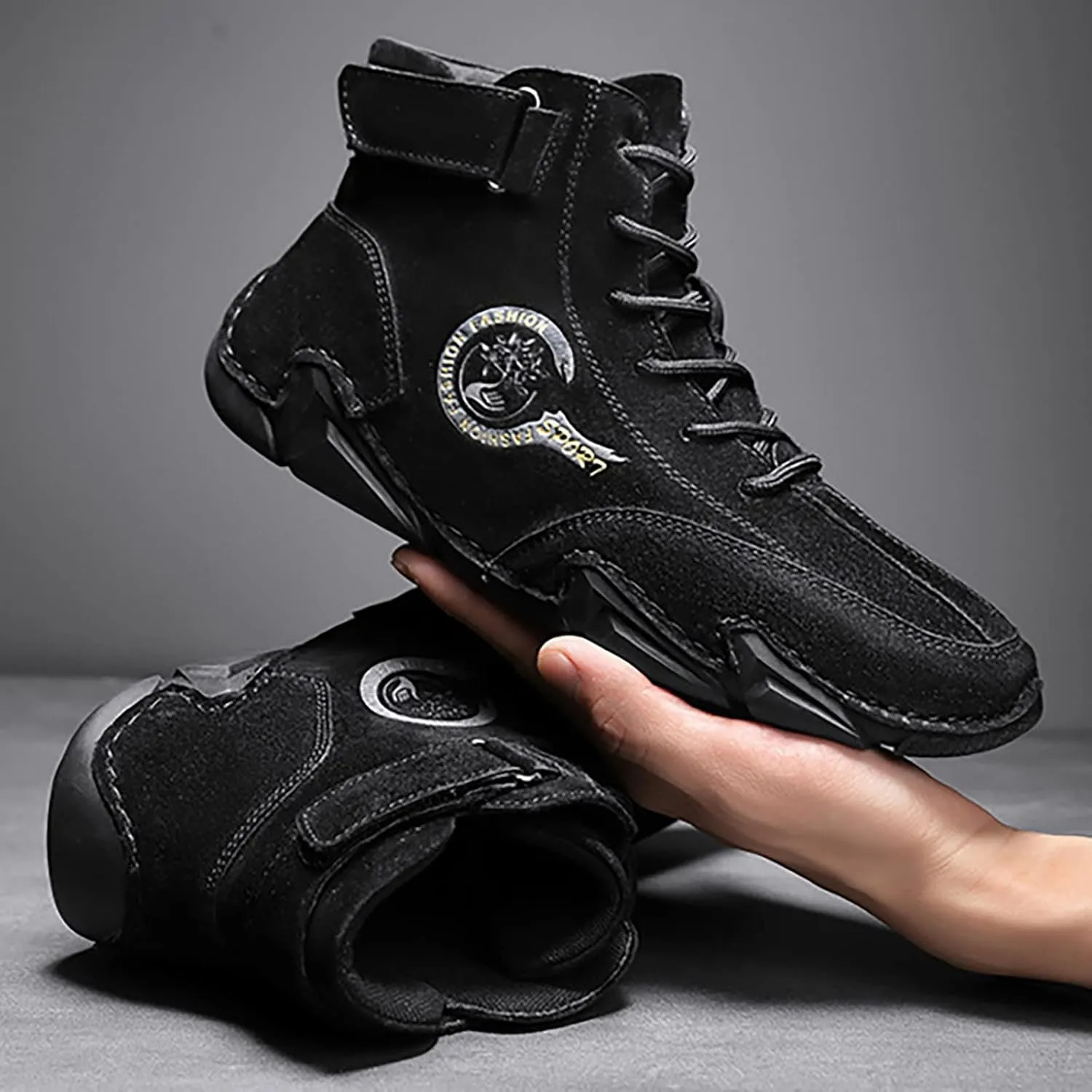 Men's Walking Shoes White Leather Sneakers Men Mens Comfortable Casual Walking Tennis Shoes Slip on Shoes Men