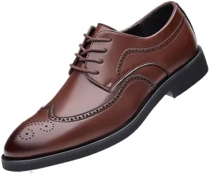 Men's Waterproof Oxford Dress Shoes with Soft Leather Upper and Padded Collar, Ideal for Rainy Days and Professional Environments