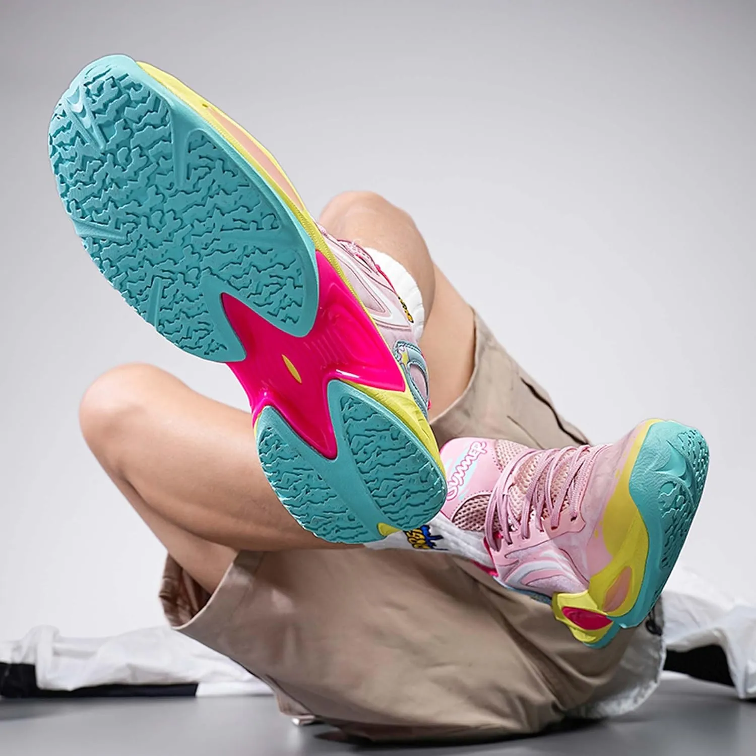 Men's Women's Fashion Sports Basketball Shoes Teenagers Indoor and Outdoor Non-slip Cushioning Training Running Shoes Arch Support Casual Walking Shoes Outdoor Sports Shoes