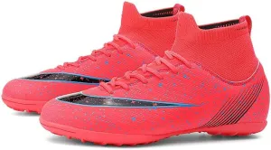 Men's Womens Soccer Shoes Football Cleats High-Tops Lace-Up Non-Slip Spikes Indoor Outdoor Sports Athletic Baseball Lacrosse Sneaker
