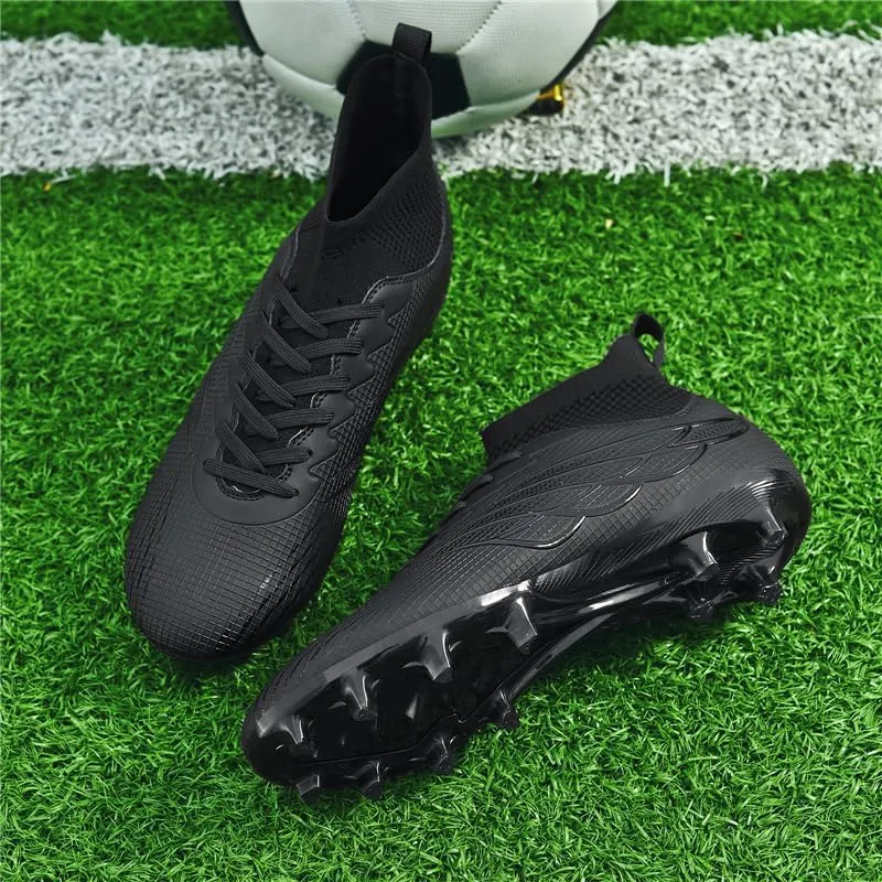 Men's Womens Turf Trainer Soccer Sport Flexible Athletic Lace Up Light Weight Outdoor Cleats Football Soccer Shoes