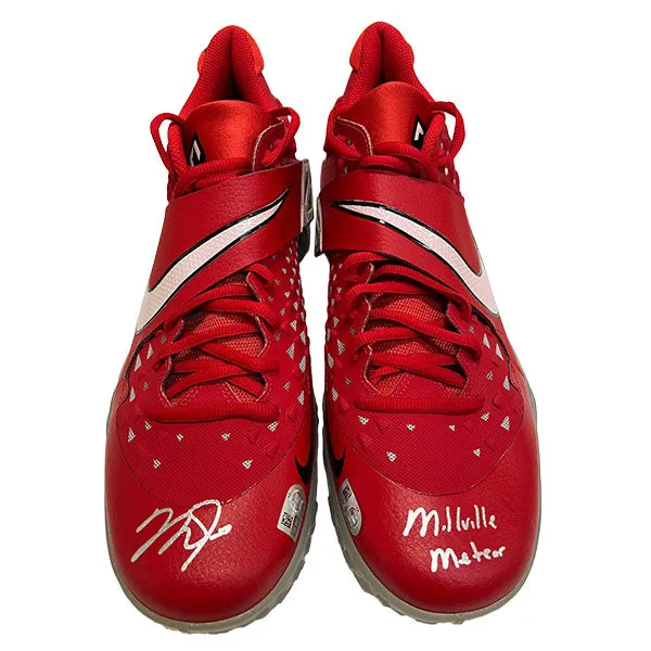 Mike Trout Autographed "Millville Meteor" Zoom Trout 3 Turf 2017 Trout Alt Turf Size 11.5 - Player's Closet Project