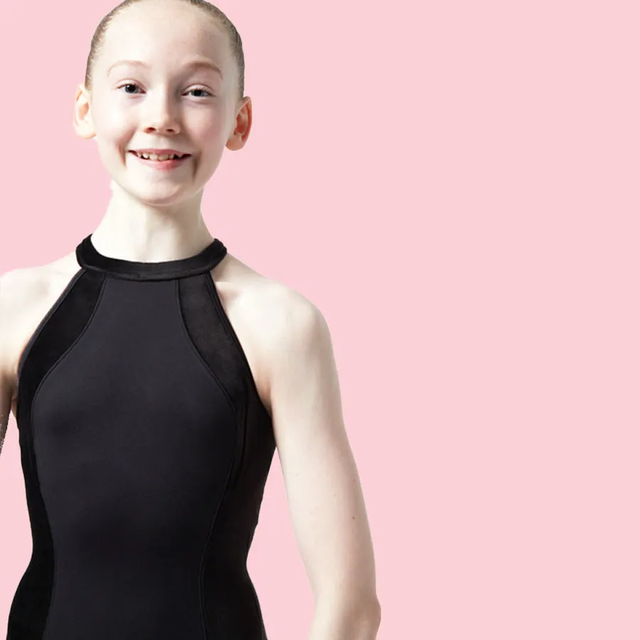 MIRELLA VELVET HALTER NECK LEOTARD
