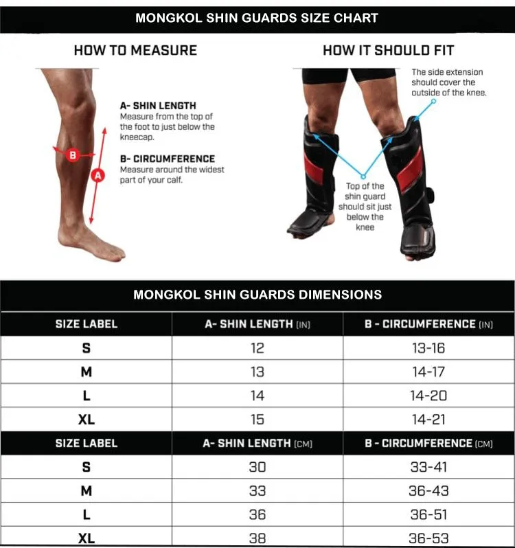 Mongkol Black shinguards Thai #18